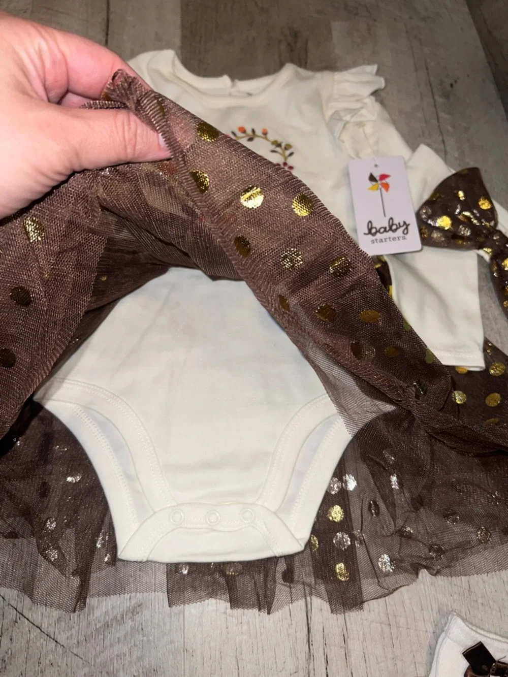 NEW Baby Starters “Thankful” 3pc Thanksgiving Outfit